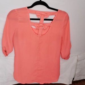 Pink Bowback Blouse